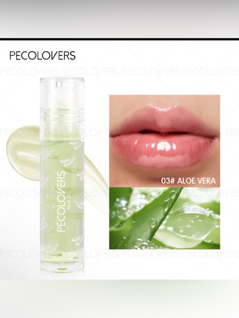 Aloe Vera Lip Gloss - Clear Green Hydrating Shine